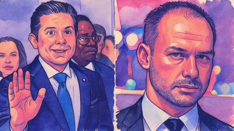 Hugo Motta sobre Eduardo Bolsonaro: 'Não há a possibilidade de mandato a distância' (Foto: Agência O Globo)