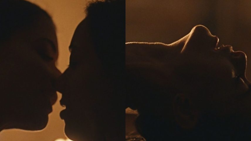 Alinne Moraes e Alice Carvalho protagonizam cenas quentes nos capítulos finais de 'Guerreiros do Sol' (Foto: Reprodução/Globoplay)