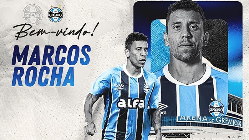 Grêmio anunciou a contratação de Marcos Rocha (Foto: Reprodução)