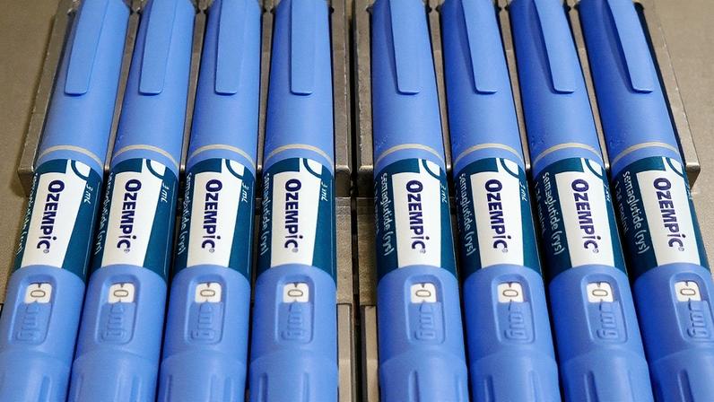 Canetas de Ozempic em linha de produção da Novo Nordisk na Dinamarca - 26/9/2023 (Foto: REUTERS/Tom Little)