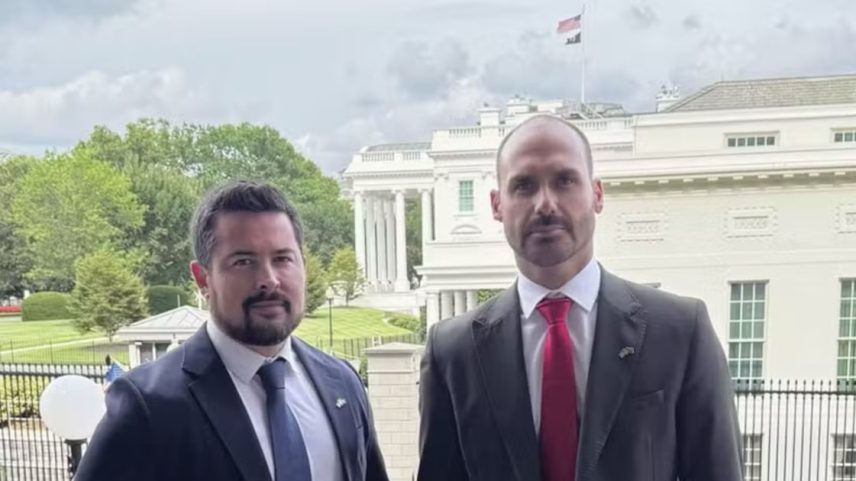 Eduardo Bolsonaro e Paulo Figueiredo (Foto: Reprodução/X)