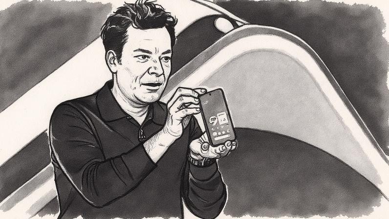 Apresentador Jimmy Fallon exibe o Pixel 10 Pro Fold, novo celular do Google (Foto: Brendan McDermid/Reuters)