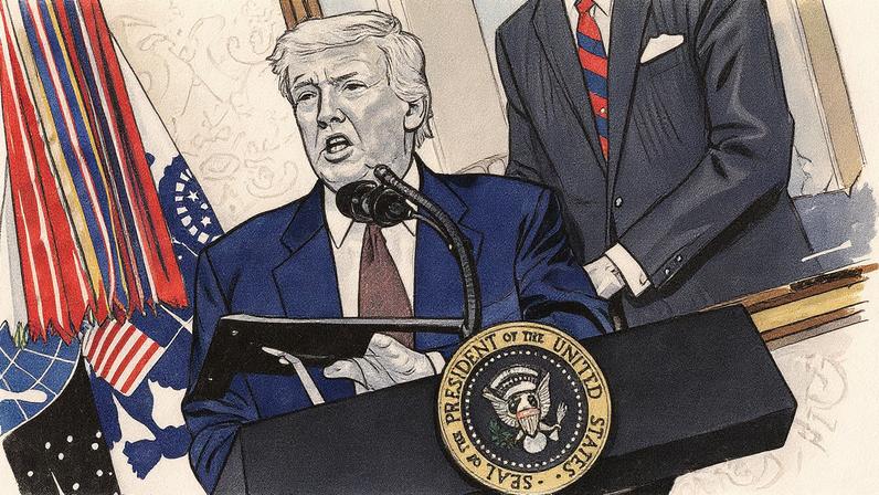 President Trump Makes An Announcement In The Oval Office