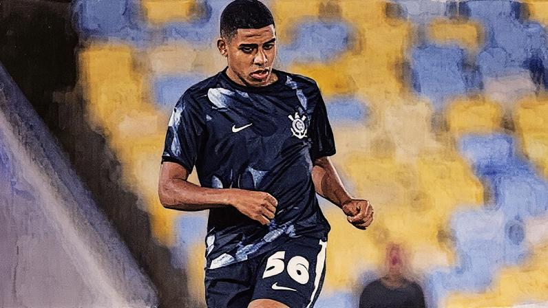 Gui Negão, do Corinthians, em aquecimento • Rodrigo Coca/Corinthians