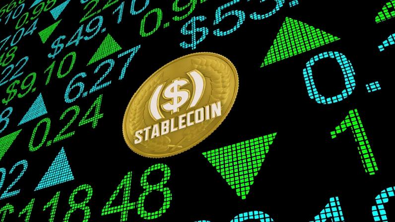 números e moeda de stablecoins