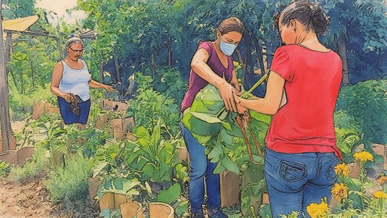 The garden in Vila Nova Esperança favela (Credit: Lottie Watters)