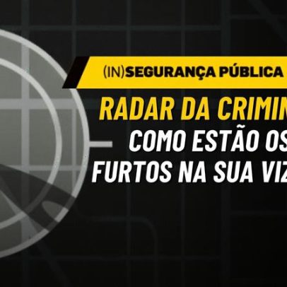 Radar da Criminalidade do Estadão aponta roubos e furtos em todas as ruas