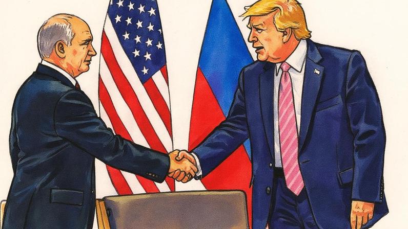 O presidente da Rússia, Vladimir Putin, cumprimenta o presidente dos Estados Unidos, Donald Trump (Foto: Mikhail Klimentyev/SPUTNIK/AFP)