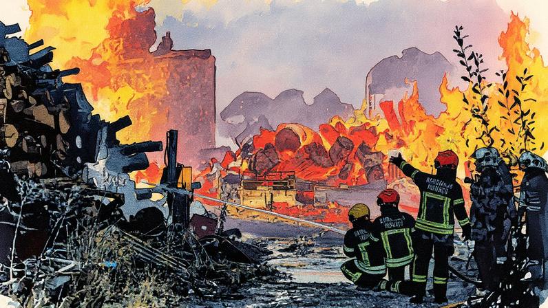 Bombeiros lutam contra um incêndio florestal em Vila Real, Portugal, em 20 de agosto (Foto: Reprodução)