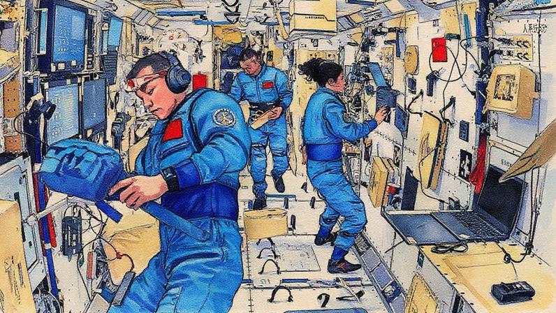 Astronautas utilizam roupas especiais até que fiquem com odor, após o que as colocam em cápsulas de carga que queimam na atmosfera da Terra (Foto: Reprodução)