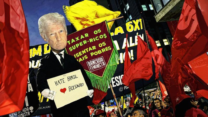 Ato convocado pela Frente Brasil Popular na avenida Paulista (Foto: Reprodução)