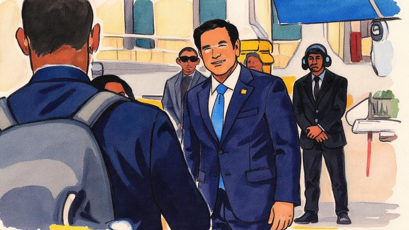 Secretário de Estado americano, Marco Rubio, em evento público (Foto: Reprodução)