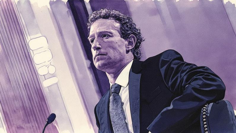 Mark Zuckerberg em audiência no Senado dos EUA (Foto: Reprodução)
