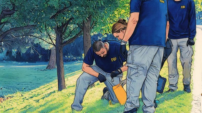 Um monitor de TV exibe a imagem de Tyler Robinson, suspeito de matar Charlie Kirk em Orem, Utah, no dia 11 de setembro de 2025 (Foto: Reprodução)