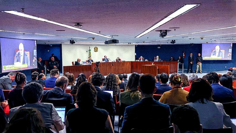 Julgamento de Bolsonaro e outros sete réus no STF (Foto: Reprodução)