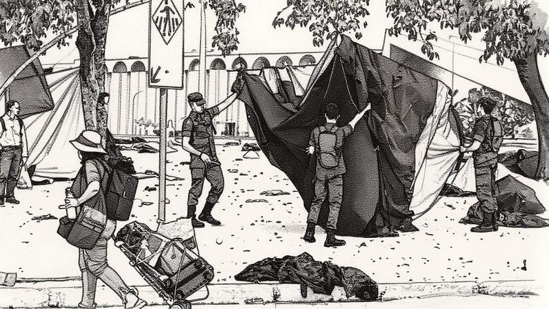 Acampamento bolsonarista é desmontado em Brasília (Foto: Reprodução)