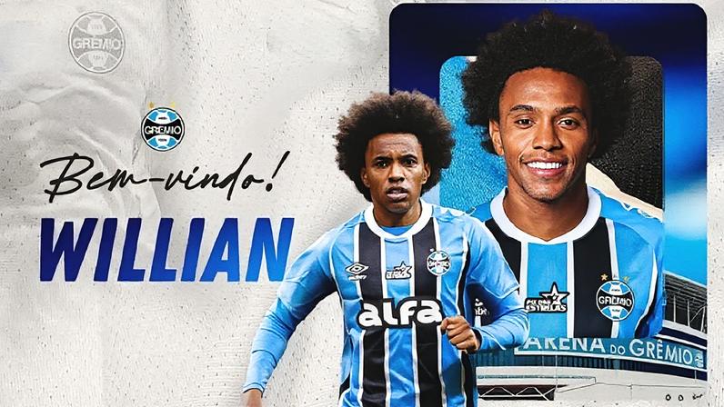 Willian confirmado como jogador do Grêmio (Foto: Reprodução)