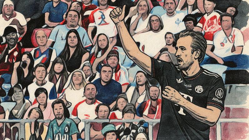 Harry Kane comemora um gol pelo Bayern de Munique em amistoso contra o Tottenham (Foto: Reprodução)