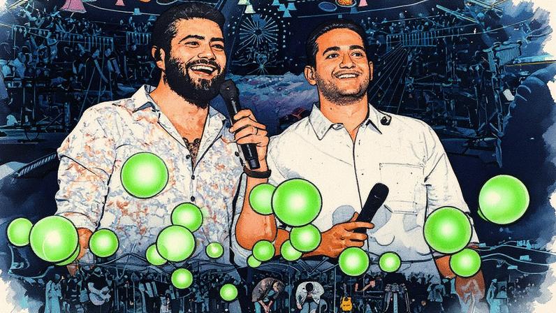 Henrique e Juliano se apresentam no Maracanã durante o 'Manifesto musical' (Foto: Reprodução)