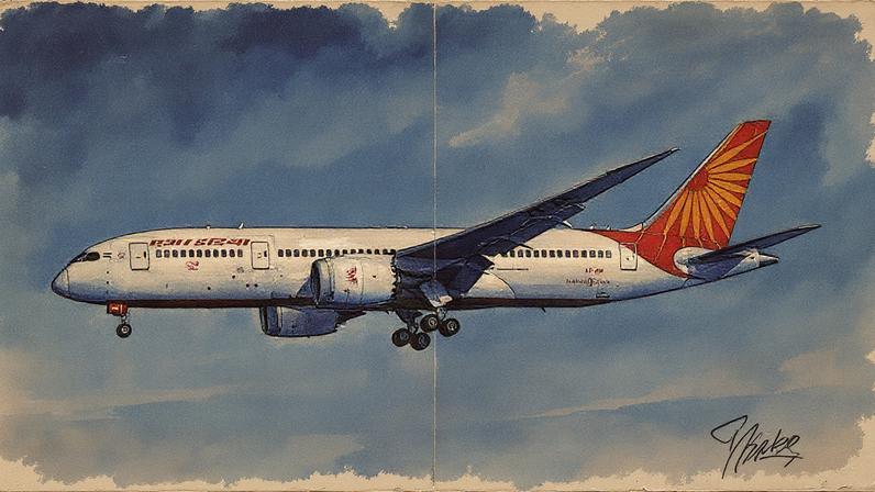 Avião Boeing 787-8 Dreamliner da Air India (Foto: Reprodução)