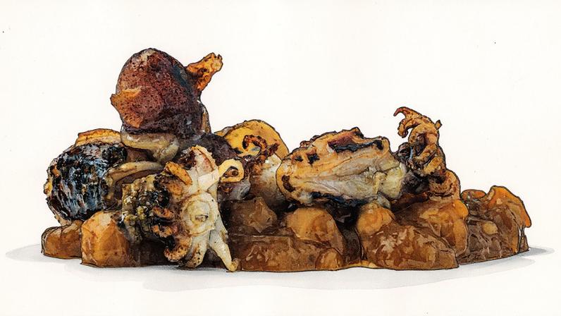 Prato com sepietas e garbanzos (Foto: Reprodução)