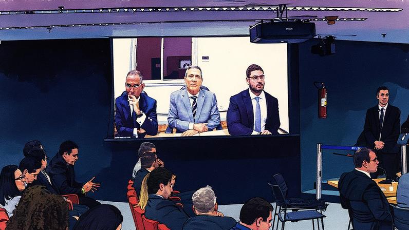 Ex-ministro Braga Netto depõe por videoconferência (Foto: Reprodução)