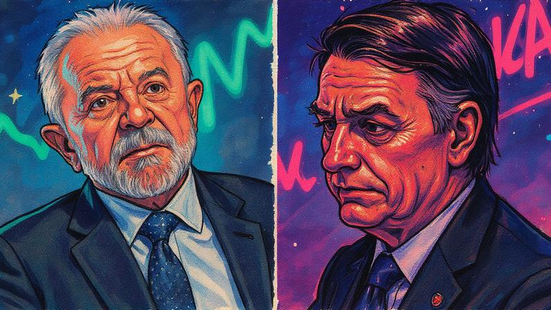 Presidente Lula e ex-presidente Jair Bolsonaro em evento (Foto: Reprodução)