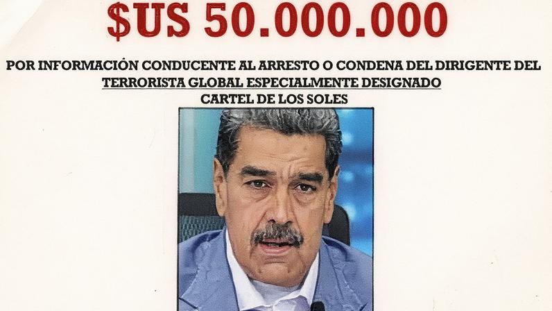 Gráfico elaborado pelas autoridades dos Estados Unidos com os 14 altos funcionários venezuelanos acusados de pertencer ao cartel de los Soles (Foto: Reprodução)