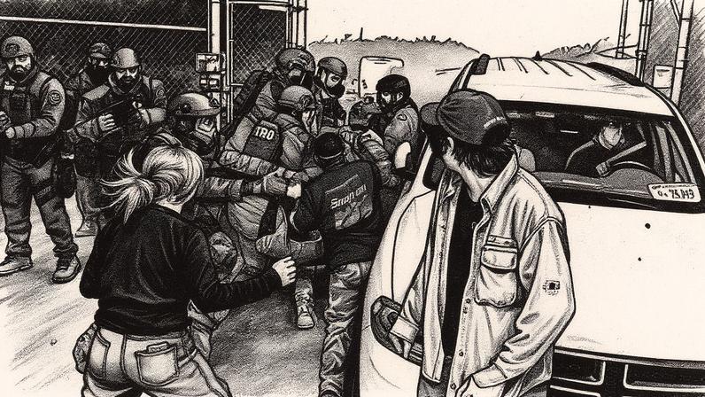 Manifestantes se confrontam com agentes do ICE em Chicago (Foto: Reprodução)