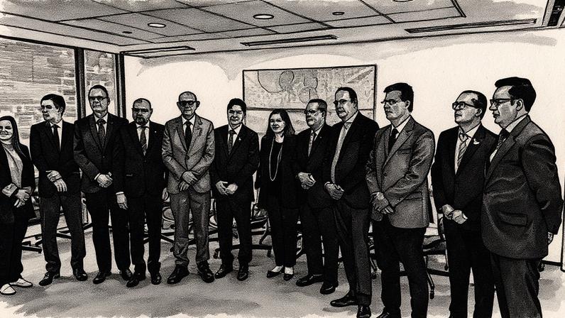 Missão da CNI na embaixada Brasileira (Foto: Reprodução)