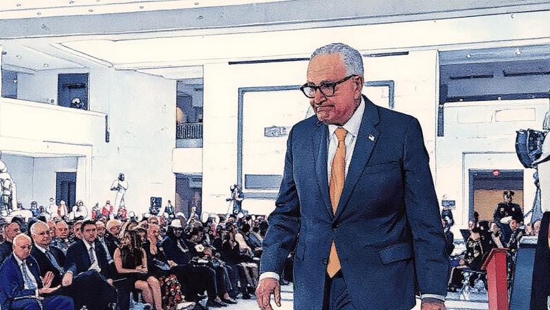 Líder da minoria democrata no Senado discursa em Washington (Foto: Reprodução)