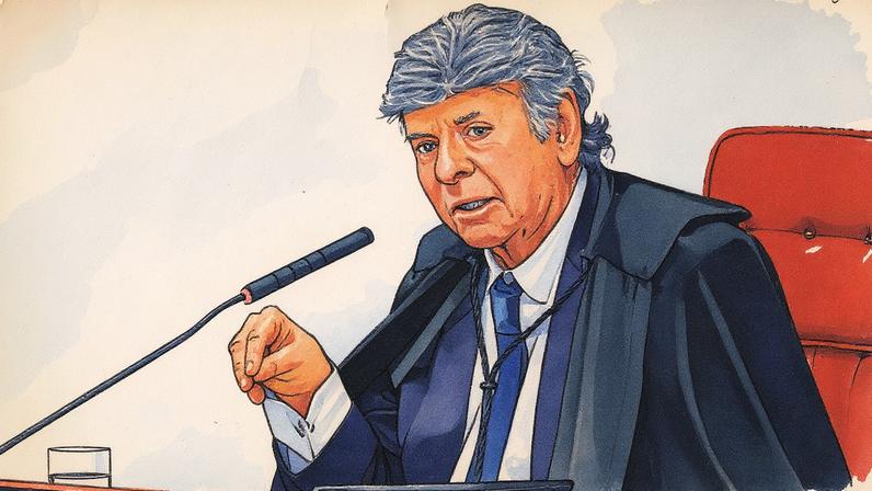 Ministro Luiz Fux participa do julgamento da trama golpista em sessão da primeira turma do STF (Foto: Reprodução)