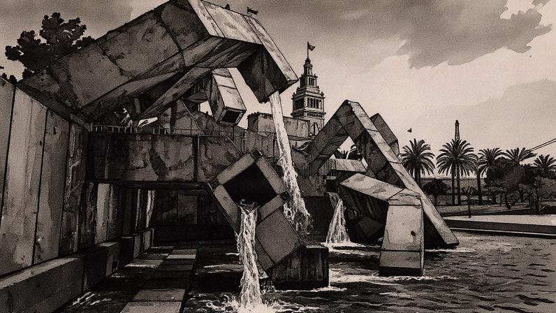 Fonte Vaillancourt em Embarcadero Plaza, San Francisco (Foto: Reprodução)