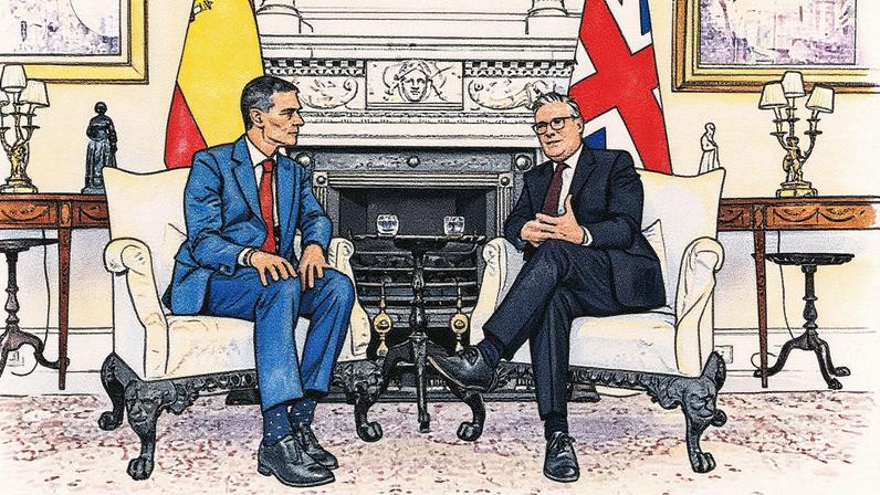 Sánchez se reúne com o primeiro-ministro britânico, Keir Starmer, em Londres (Foto: Reprodução)