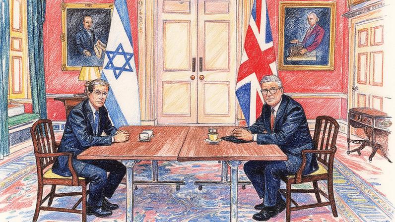 Presidente de Israel se encontra com primeiro-ministro britânico para protestar contra reconhecimento do Estado palestino (Foto: Reprodução)