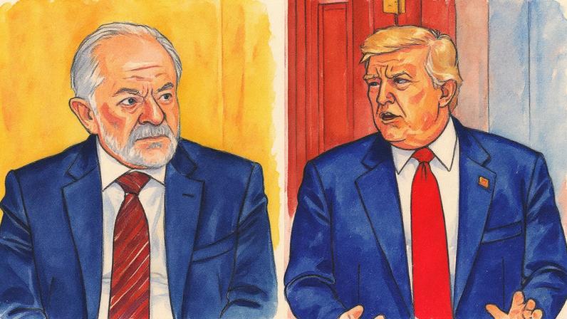 Presidente Lula e ex-presidente americano Donald Trump em evento (Foto: Reprodução)