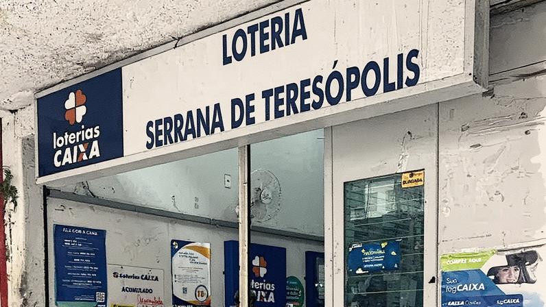 Loteria Serrana de Teresópolis, onde foi registrado um novo ganhador da Mega-Sena (Foto: Reprodução)