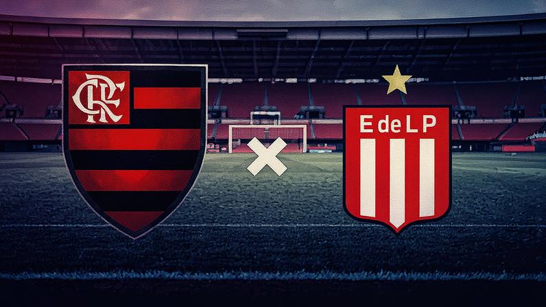 Flamengo enfrenta o Estudiantes em partida de futebol (Foto: Reprodução)