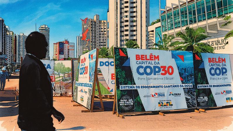 Obras se espalham por Belém em preparação para a COP30 (Foto: Reprodução)