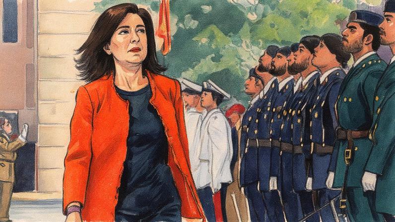 Margarita Robles, ministra da Defesa da Espanha, em uma foto divulgada (Foto: Reprodução)