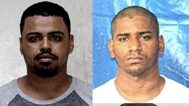 Quatro homens, identificados como Vinicius Sebastian dos Santos Catrinck, Jefferson Dias Lino, Luciano da Silva Teixeira e Thiago Fernandes Virtuoso, são apresentados como os maiores ladrões de carro ouvidos na CPI das Câmeras (Foto: Reprodução)