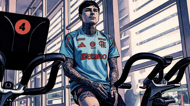 Jogador se recupera no Flamengo (Foto: Reprodução)