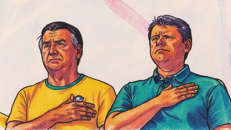 Jair Bolsonaro e Tarcísio de Freitas participam de ato na Avenida Paulista durante o evento de 7 de setembro de 2024 (Foto: Reprodução)