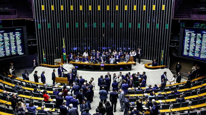 Sessão do Congresso Nacional no plenário da Câmara dos Deputados (Foto: Reprodução)