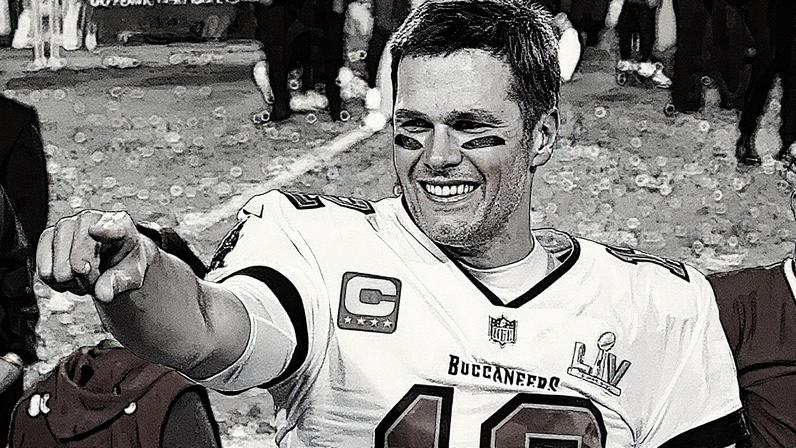 Tom Brady em campo durante uma partida de futebol americano (Foto: Reprodução)