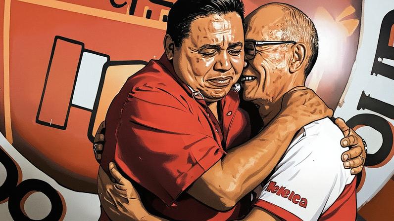 Dominguinhos do Estácio e Mestre Ciça em imagem gerada por inteligência artificial (Foto: Reprodução)