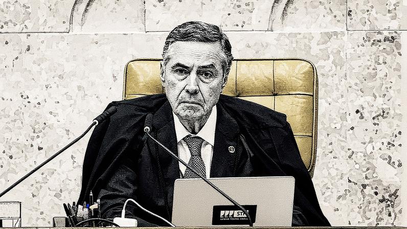 Presidente do STF, Luís Roberto Barroso, durante sessão (Foto: Reprodução)