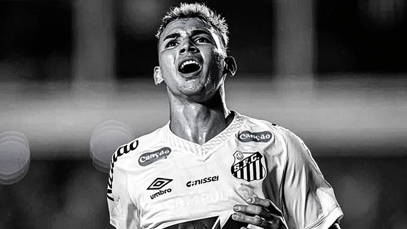 Jogador Deivid Washington em ação durante partida pelo Santos (Foto: Reprodução)