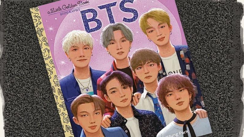 Grupo de K-Pop BTS tem uma biografia em formato de A Little Golden Book disponível para pré-venda na Amazon, com ilustrações coloridas de cada membro (Foto: Reprodução)