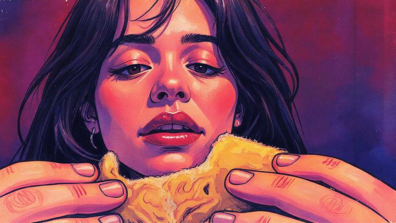 Camila Cabello experimenta pastel de carne (Foto: Reprodução)